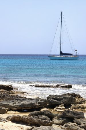 Peter von Danzig am Hogsty Reef auf den Bahamas; Fotograph Ivo Heinecke